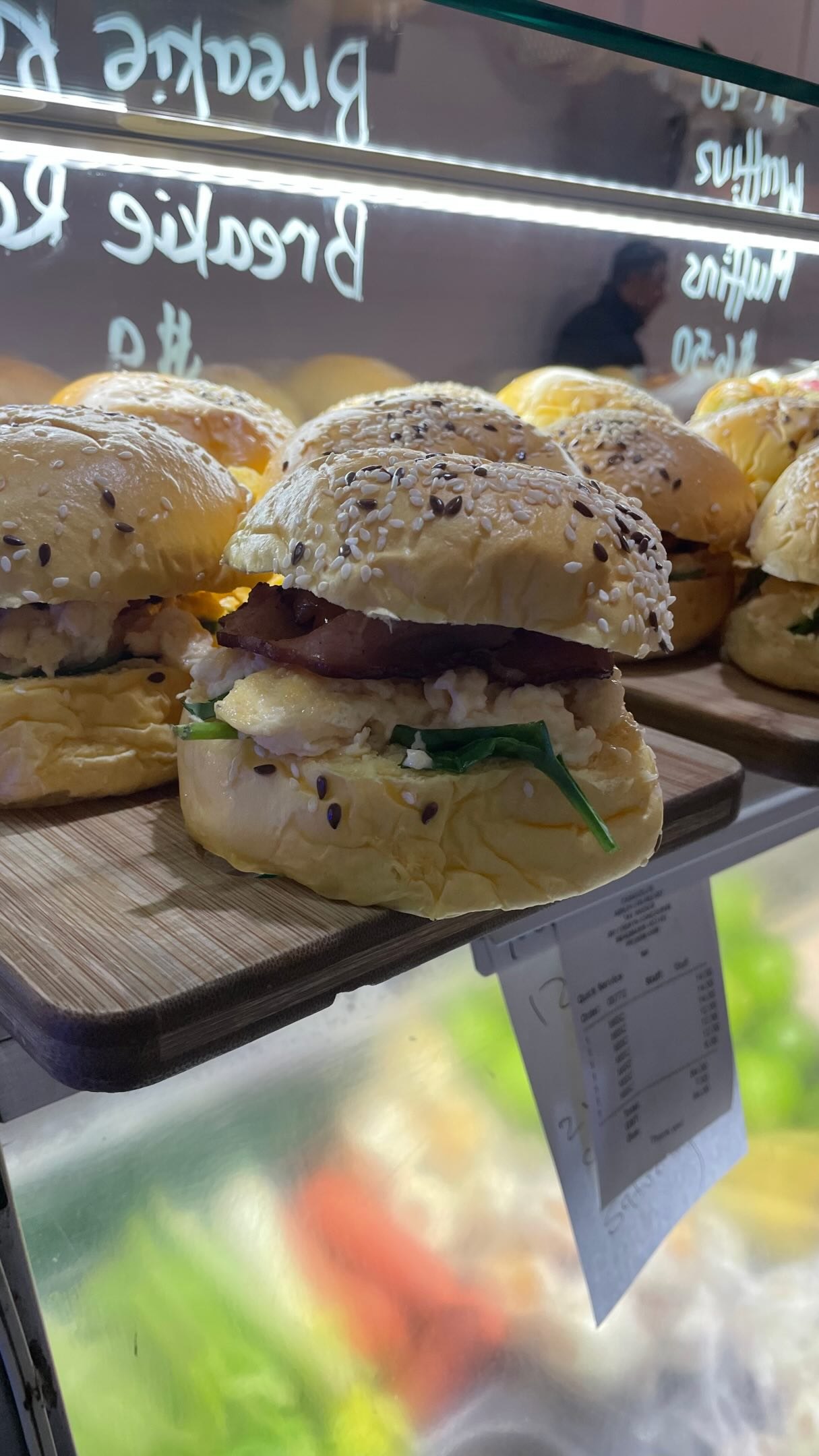 Breakie rolls in the cabinet